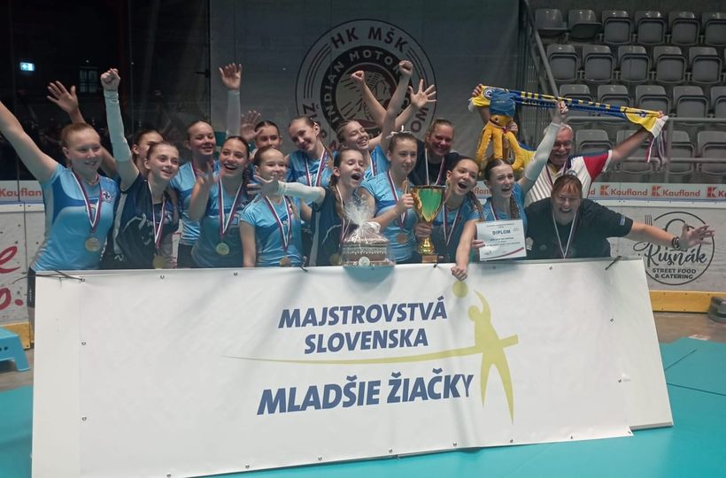 Mladšie žiačky VK MŠK Žiar nad Hronom, MAJSTERKY SLOVENSKA 2024/ zdroj: FB Volejbalový klub MŠK Žiar nad Hronom