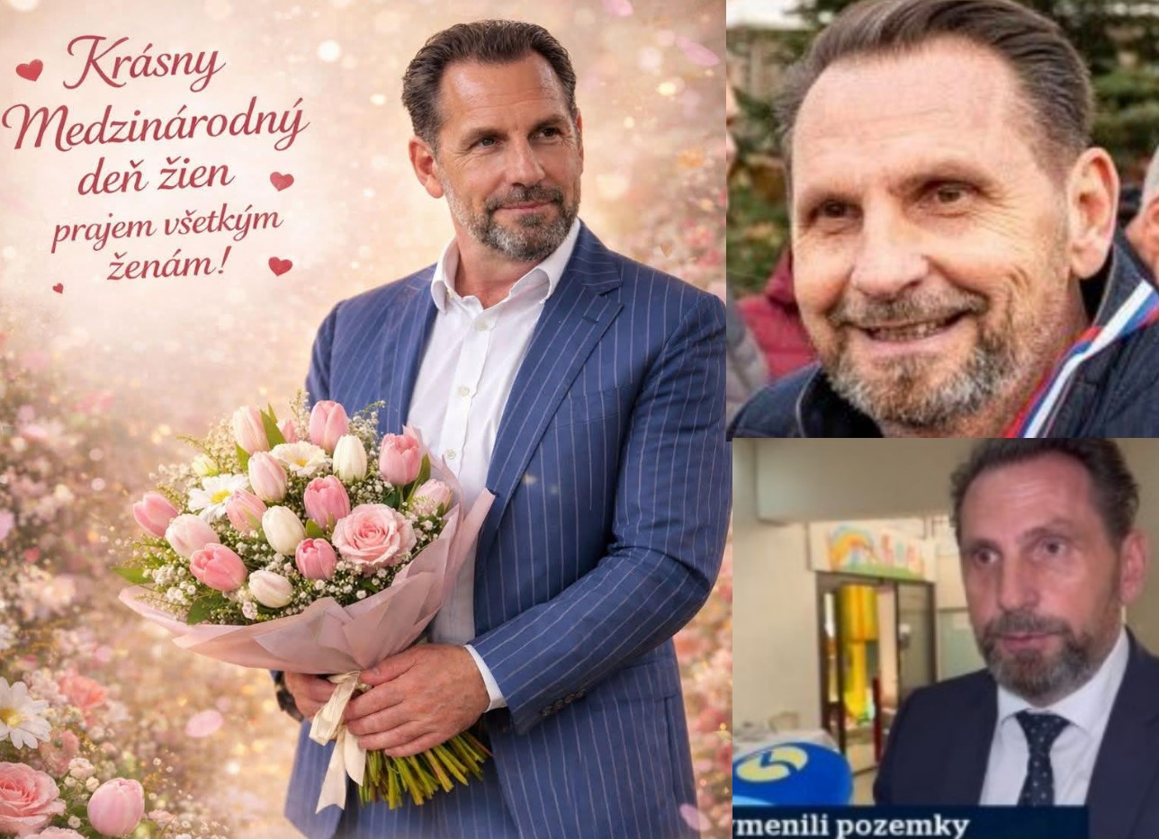 Prehnane upravená fotka primátora Petra Antala na jeho primátorskom FB 8.3.2026 a jeho skutočné, neupravované fotografie na FB mesta 9.2.2026 a v reportáži TV Markíza december 2024 o predaji smetiska z Eurofondov   zdroj: FB Mesto Žiar nad Hronom, FB Peter Antal – Primátor Žiaru nad Hronom, reportáž TV Markíza